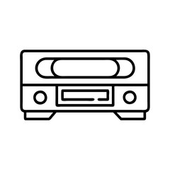 Vintage vcr player vector illustration for retro media devices and home entertainment technology design