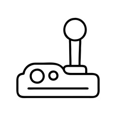 Retro gaming joystick vector illustration for arcade game design and console controller graphic element