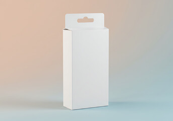 White cardboard box mockup packaging design product container blank template