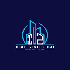 Fototapeta premium IZ Real Estate and Construction Logo Design