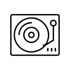 Vintage record player turntable vector illustration for music lovers and audio enthusiasts design 