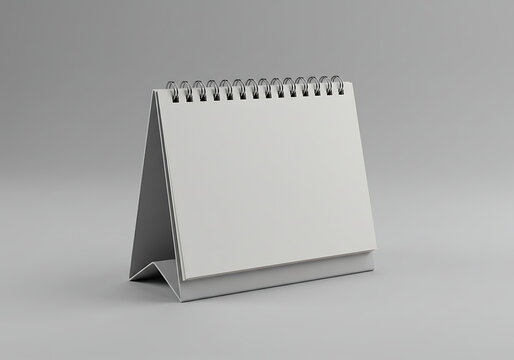 Blank desk calendar mockup template for branding and design presentation