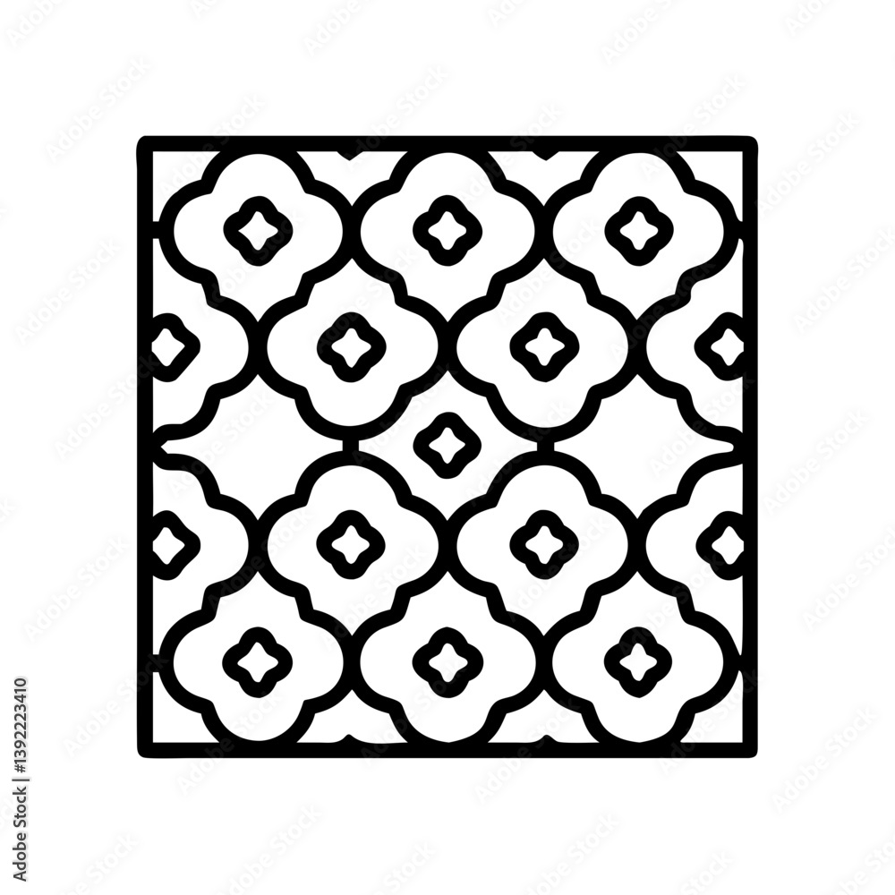 Poster elegant black and white floral pattern vector design for background wallpaper and textile print with