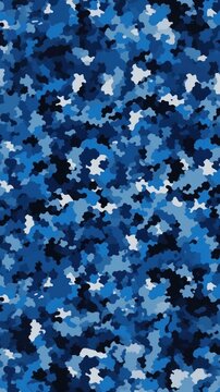Blue digital marpat camo camouflage pattern backgrounds military textile.