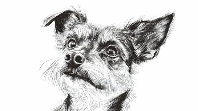 canine drawing illustration