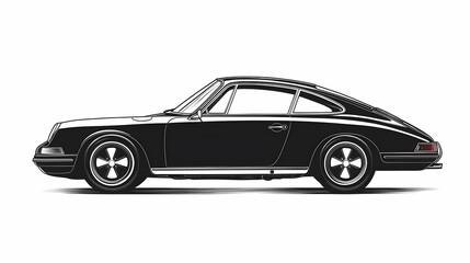 Fototapeta premium car in drawing illustration