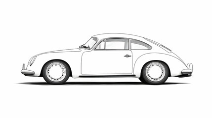 Fototapeta premium drawing car drawing illustration