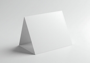 Blank white table tent card mockup for restaurant menu or promotion