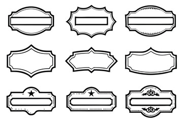 Nameplate Line Art Design for Personalized Illustration and Artwork  