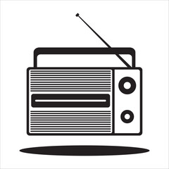 radio icon vector design logo