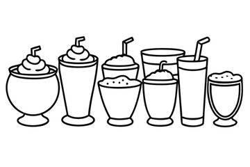 Neer Mor Line Art Illustration Artistic Concept for Print Projects