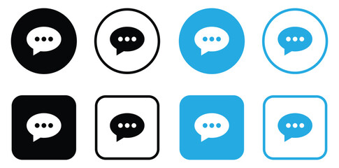 message and chat bubble icon vector. communication symbol.