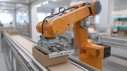 Automated Packaging Line: Robotic Arm in Action
