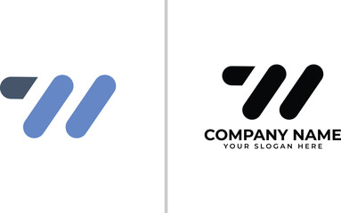 letter w arrow logo, w marketing logo design with vector