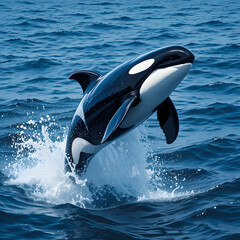 Obraz premium dolphin jumping in water