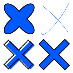 Obraz premium バツ印_ベクター素材_セット