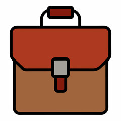 A vibrant briefcase icon with multiple colors, symbolizing creativity, business diversity, and modern professionalism. Suitable for business apps, websites, or startup branding.