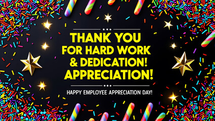 Happy Employee Appreciation Day, dedication, appreciation, Employee of the month. concept banner, greeting card, congratulation template. Celebration concept.