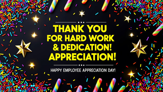 Happy Employee Appreciation Day, dedication, appreciation, Employee of the month. concept banner, greeting card, congratulation template. Celebration concept.