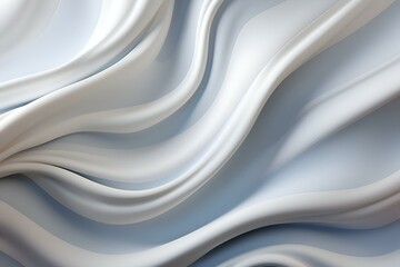 Abstract White Waves  Elegant Flowing Curves Background
