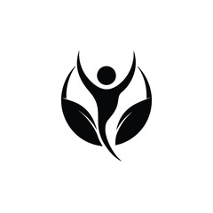 Wellness Health Logo Graphic Design.
