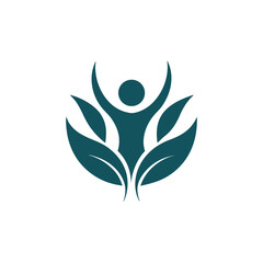 Wellness Health Logo Graphic Design.
