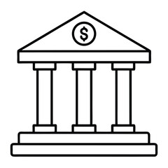 Vector illustration of a bank building 