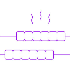 Kebabicon single vector illustration