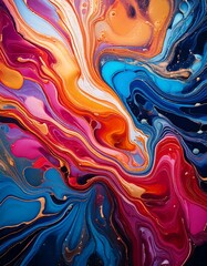 Obraz premium Abstract colorful fluid wallpaper