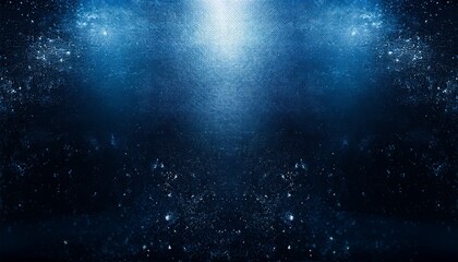 Obraz premium Black dark blue abstract grunge industrial texture background with space for design. Reflection of light on an old rough metal plate surface. white particles. Glowing. Explosion