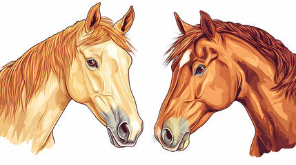 drawing horses illustration