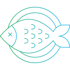 Fishicon single vector illustration