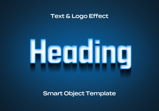 Modern Clean Text Logo Style Effect Mockup Logotype Template Shape