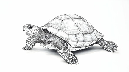 Fototapeta premium drawing turtle illustration