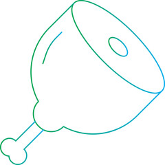 Meaticon single vector illustration