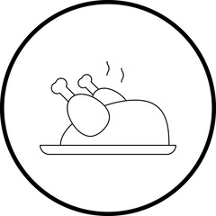 Chickenicon single vector illustration