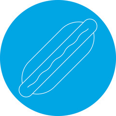 Hot Dogicon single vector illustration