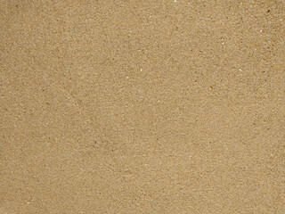 Fine golden sand covering a beach during a sunny day with clear skies, creating a serene and tranquil atmosphere for relaxation