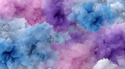 Fototapeta premium Vibrant Abstract Watercolor Gradient Symphony in Soft Pastel Colors and Ethereal Hues
