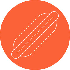 Hot Dogicon single vector illustration