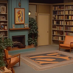 Mid Century Modern Living Room Interior of excellence in splendor beyond compare with grace