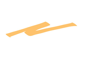 マーカーペンで描いたようなアンダーライン：オレンジ 