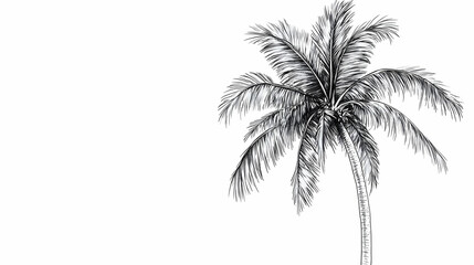 palm tree drawing illustration