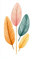 Fototapeta premium whimsical watercolor illustrations featuring botanical floral numbers, mystical celestial landscapes, and romantic pastel elements. isolated on white, making them perfect for