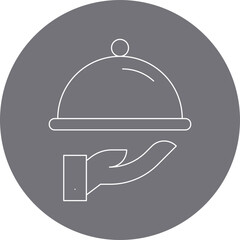 Waitericon single vector illustration