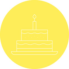 Cakeicon single vector illustration