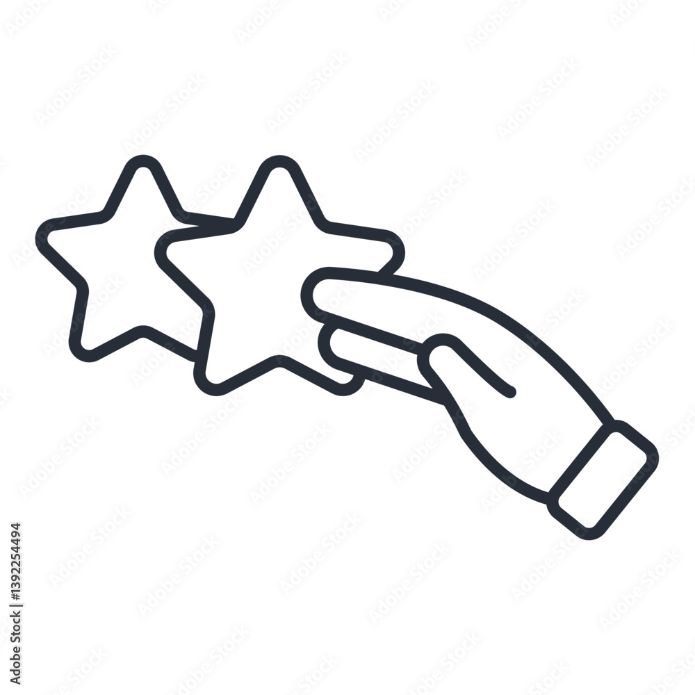 Poster rating icon. vector.editable stroke.linear style sign for use web design,logo.symbol illustration.