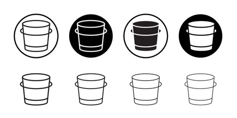 Bucket icon Black and white logo