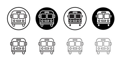 Bus icon Black and white logo