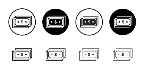 Cash icon Black and white logo
